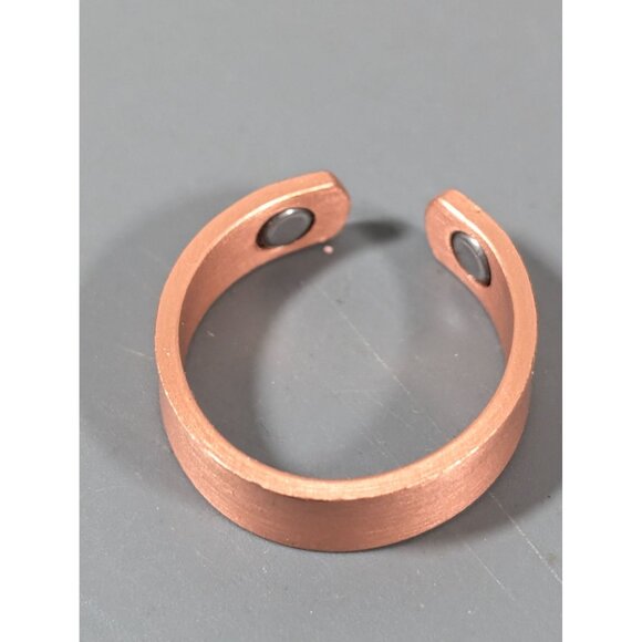 Copper Band Ring With Magnets Size 7.75 Boho Western Classic - Picture 3 of 5
